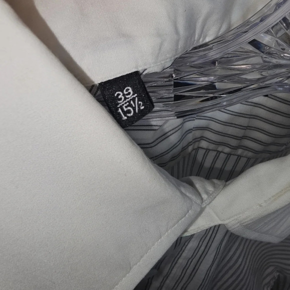 Gucci Striped Long Sleeve Dress Shirt Men Size 15.5 Eu 39 - Picture 10 of 11